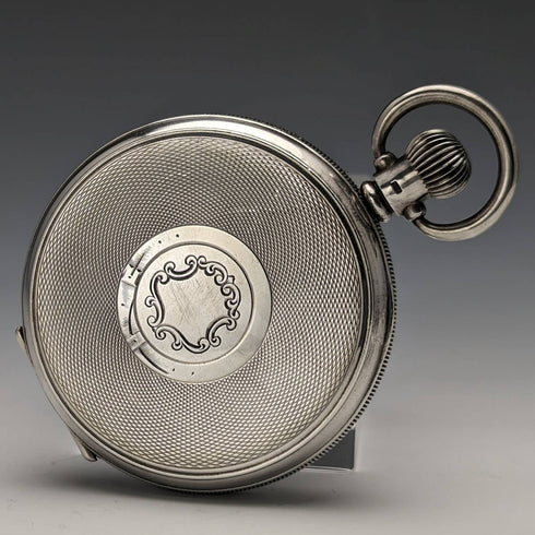 1943 British Bravingtons Renown pocket watch pure silver half hunter refurbished working well